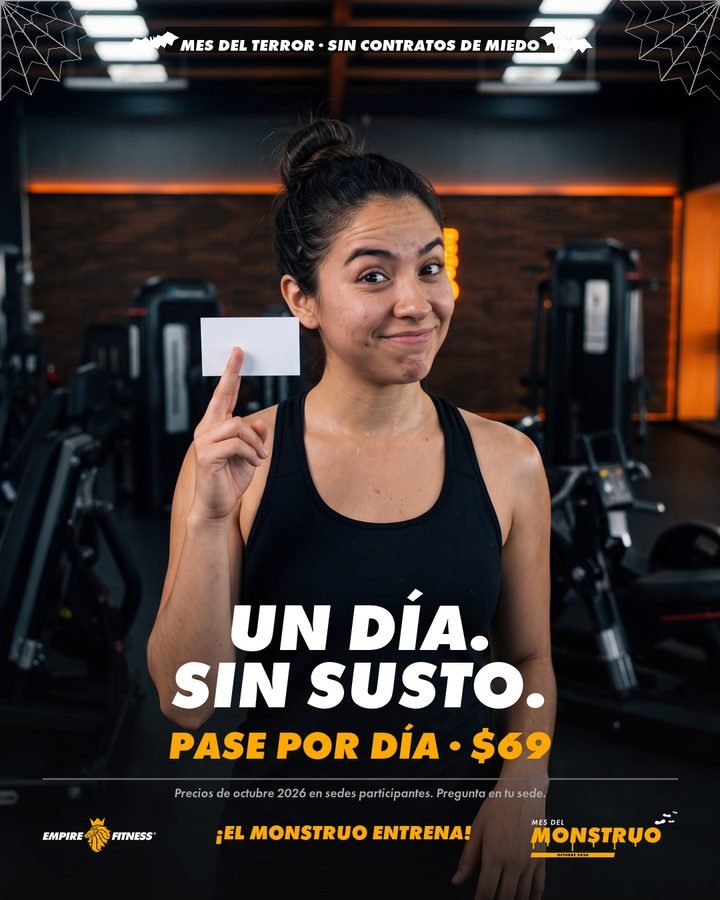 Cartel Mes del Monstruo: Un día sin susto, Pase por día $69