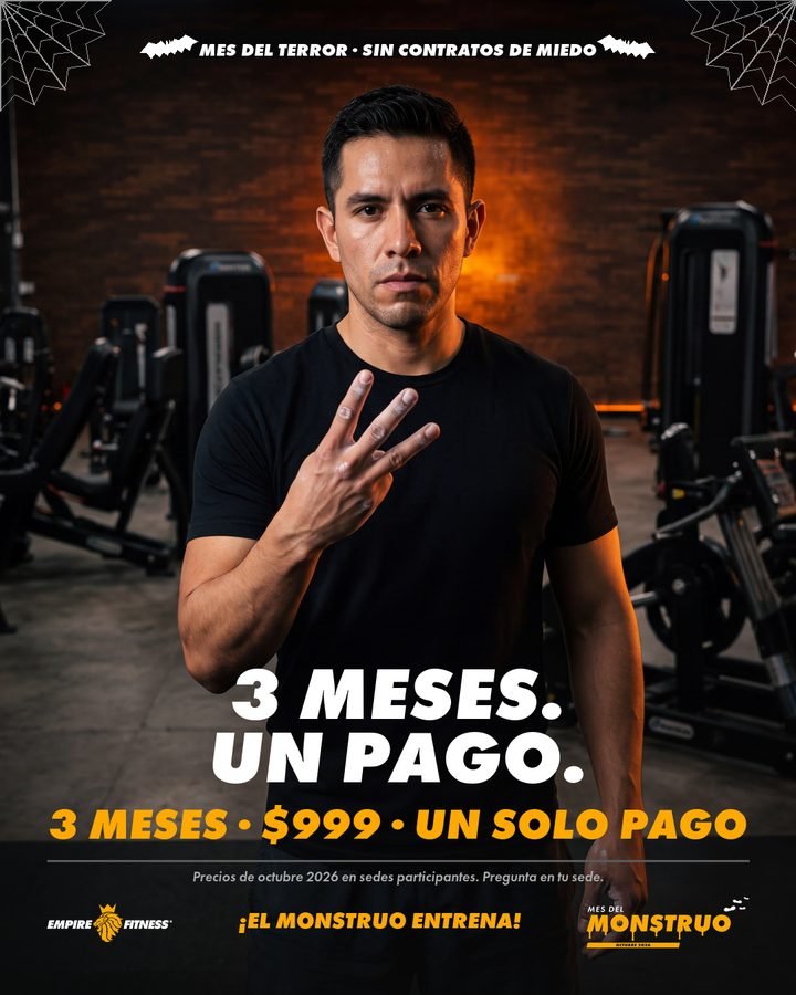 Cartel Mes del Monstruo: 3 meses, un pago, $999