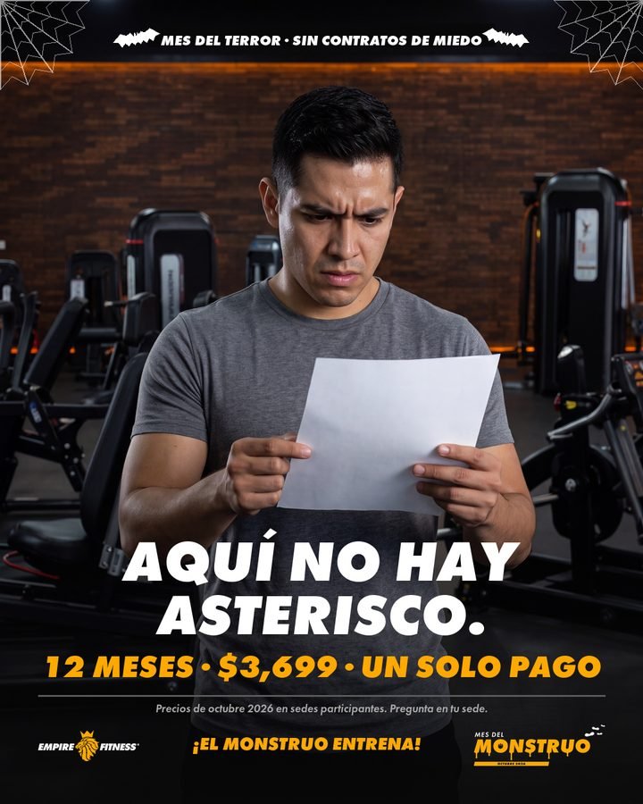 Cartel Mes del Monstruo: Sin asterisco, 12 meses $3,699